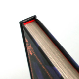シリーズ作品をまとめた総集編。高級感あふれる「上製本」は、見返しと花布(背の部分の表紙と本文間に貼る布)が赤色で統一され作品の妖艶な空気が装丁から伝わってきます。