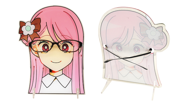 アクリルめがねスタンド 緑陽社 ノベルティ印刷 オリジナルグッズ