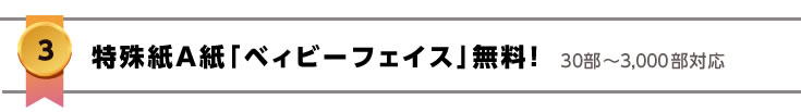 特殊紙Ａ紙「ベィビーフェイス」無料！