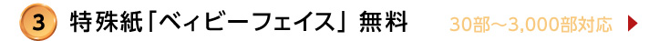 3.特殊紙カラー表紙「ベィビーフェイス」無料の詳細はこちら