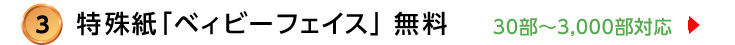 3.特殊紙カラー表紙「ベィビーフェイス」無料の詳細はこちら