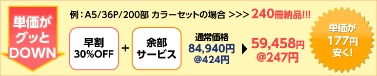 単価がぐっとダウン!